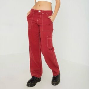 NWT GARAGE Red Dani Carpenter Pant